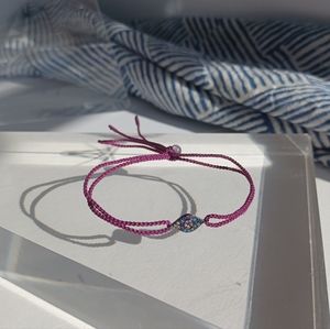 New hand braided silver tone eyes pendant 2 for choice bracelet